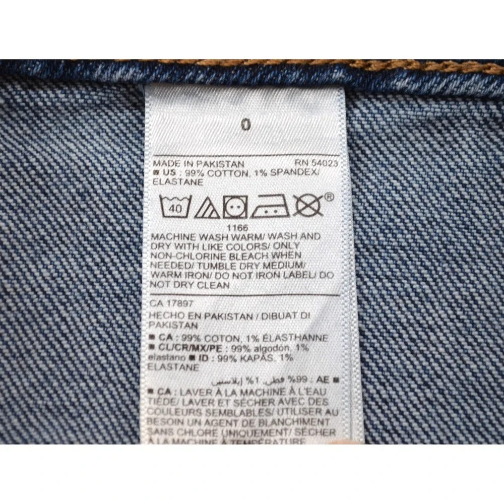Old Navy Skirt Women's Size 0 Blue Denim A-Line Midi Button Front Waist 28" - Picture 11 of 11